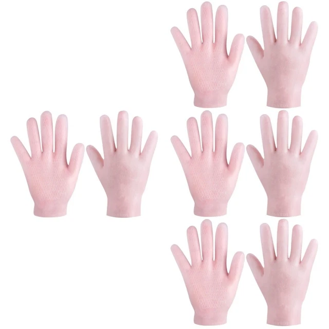 4 paia guanti nutrienti rosa Sebs ragazze