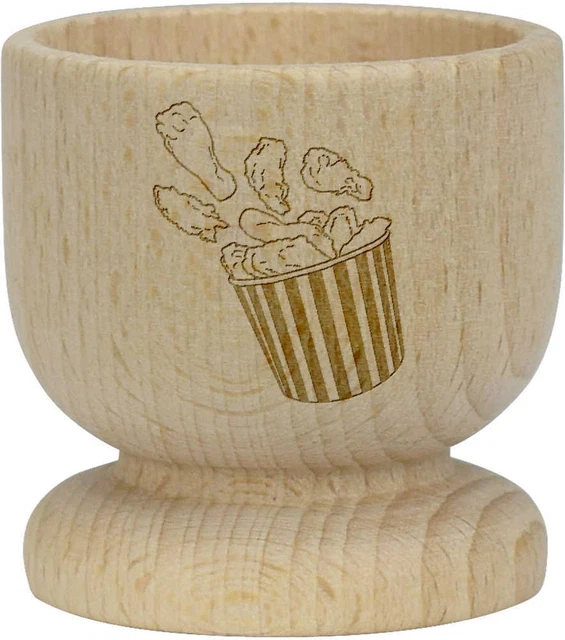"Taza de huevo de madera ""cubo de pollo frito"" (EC00023734)