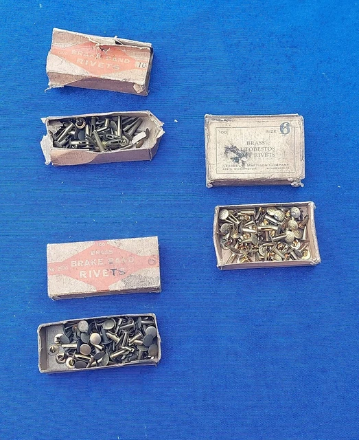 BRASS RIVETS BRAKE And Clutch Lining Size 6 and 10 21.99 PicClick
