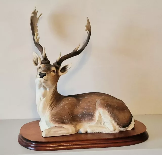 Very Rare Border Fine Arts Fallow Buck Stag BO329 Handmade in Scotland 1998 VGC