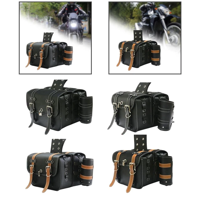 Sacoche de selle de moto PU Sacs latéraux de moto pour vélo de sport de moto