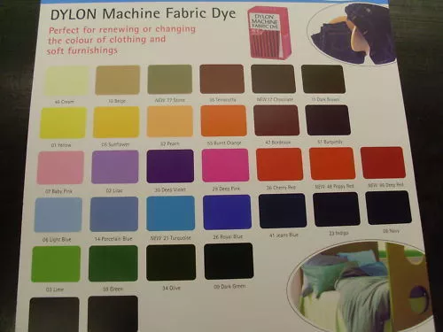 22 Colours Dylon Fabric & Clothes Dye Dylon Machine Dye Black Blue