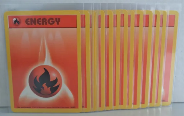 Lot of 20 Base Set Pokemon Cards 98/102 Fire Energy **Never Played**