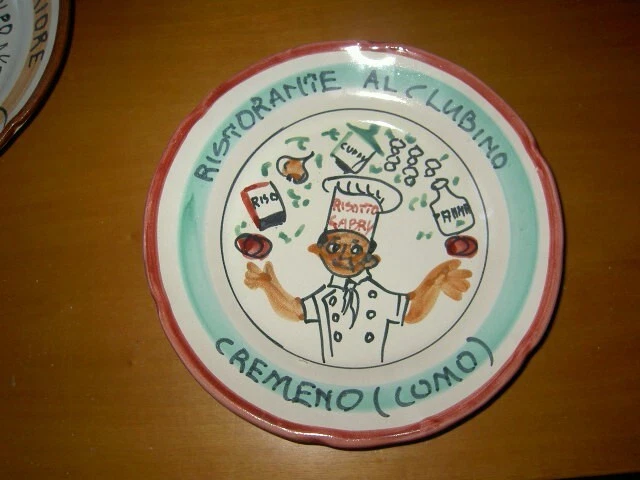 Piatto Buon Ricordo Milano 1978 Ristorante "al clubino" Cremeno (CO)