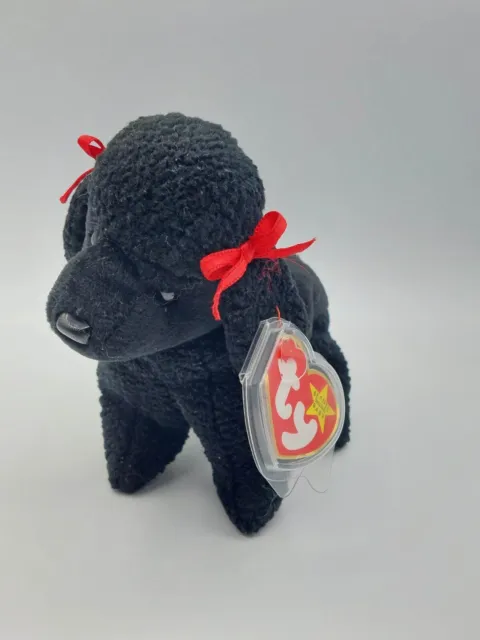 Ty Beanie Babies Gigi The Black Poodle New With Tags And Plastic Protector
