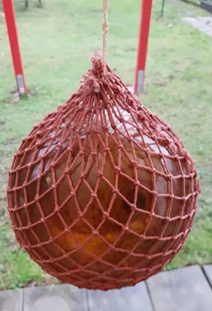 Antike nautische große Fischerkugel See um 1900 Boje Glas Umfang ca.  65cm.