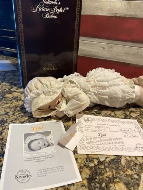 12" Ashton Drake LISA by Yolanda Bello Porcelain Doll "Picture Perfect Babies"