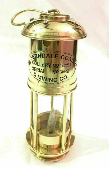 Antike Miner Öllampe maritime Lampe nautische Laterne Dekor 7" Weihnachtsdekor