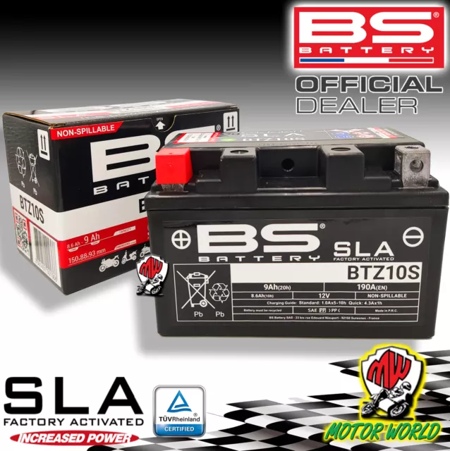 Batterie BS Battery SLA BTZ10S GIA Aktiviert Aprilia RSV4 RR 1000 2015 2016