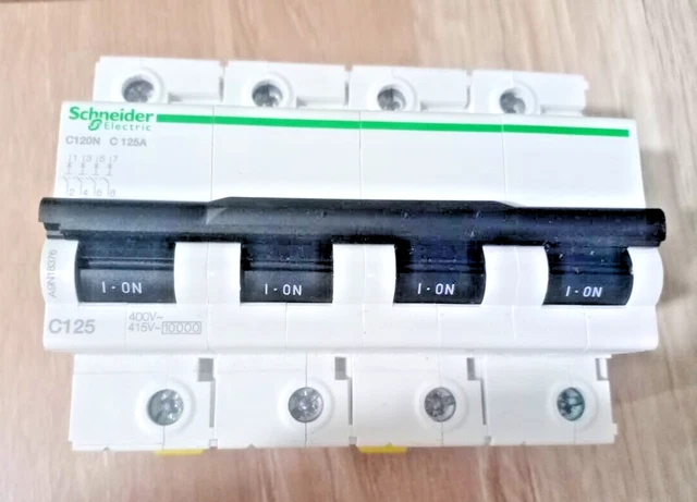 1PC A9N18376 SCHNEIDER CIRCUIT BREAKER Acti9 C120N MCB 4P C 125A 10000A 415V NEW