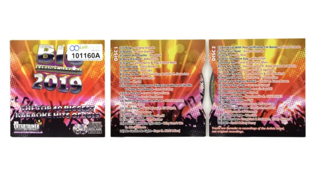 Mr Entertainer Big Karaoke Hits of 2019 CD+G 2x CD 40 Lieder Karaokemaschine
