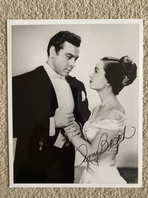 Ann Blyth 10" x 8" Black & White SIGNED Photograph 100% Authentic Signature