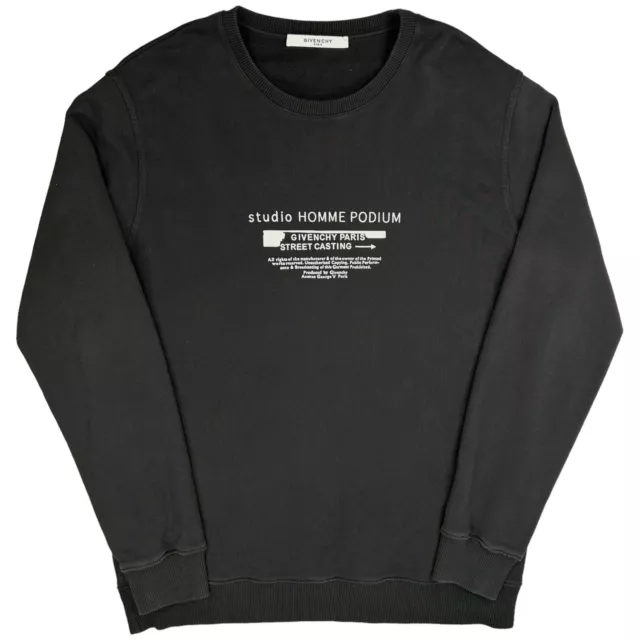 Givenchy Size S Sweatshirt Black Studio Homme 4 G Graphic Print Logo Crewneck