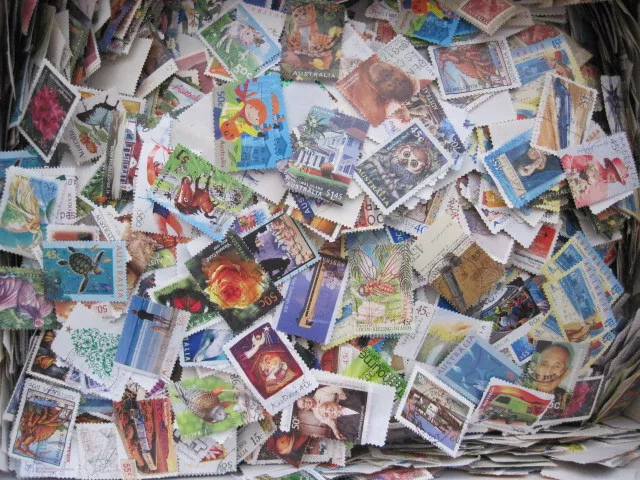 100 Australia Recent Decimal All Different Off Paper Fine Used Stamps Bulk Lot