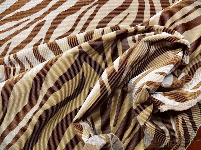 By Yard Beacon Hill Mumbai Silk Vevet Copper Zebra Tiger MSRP $663.76/Y