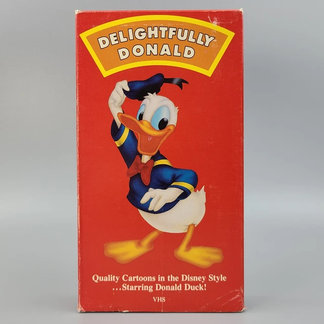 DELIGHTFULLY DONALD (VHS, 1987) Walt Disney Donald Duck Rare EUR 22