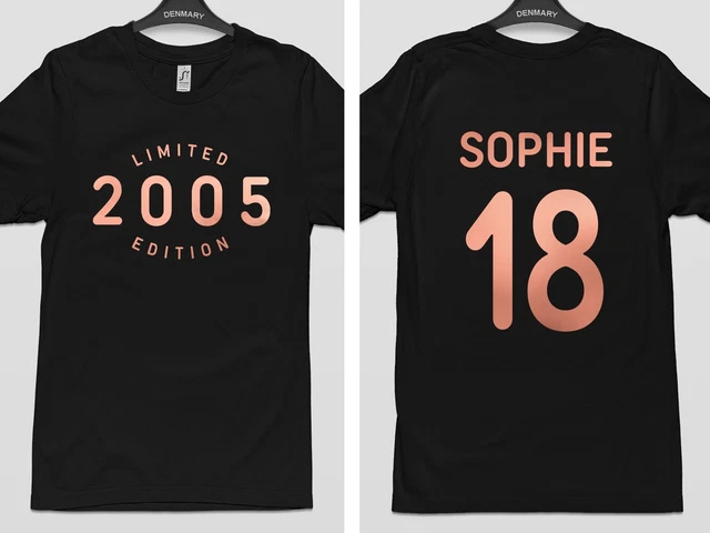 Unique 18th Birthday Tshirt 2005 Limited Edition Gift Girls Boys Celebration