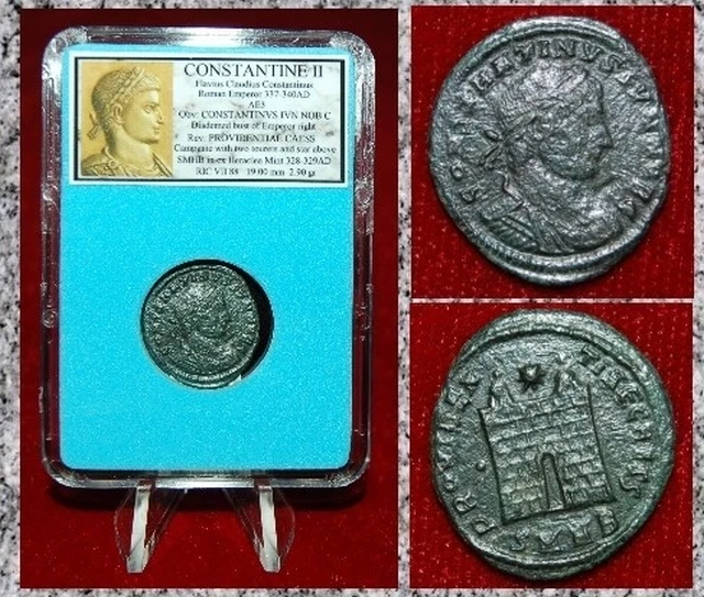 ANCIENT ROMAN EMPIRE Coin Of CONSTANTINE II Campgate On Reverse £35.85 ...