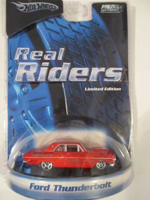Hot Wheels Real Riders Russ Davis Ford 64 Thunderbolt 1:64 W/ Rubber Tires