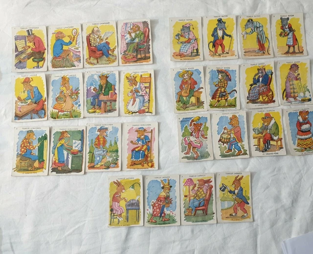 ANCIEN JEU DE cartes des 7 familles animaux humanisés EUR 4,00 ...