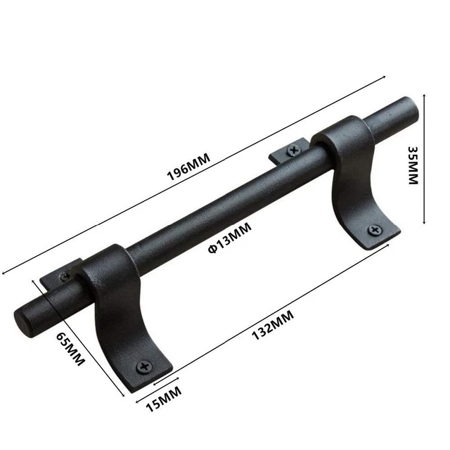 Sliding Barn Door Handle Pull Kit Heavy Duty Large and Flush Set Carbon Steel