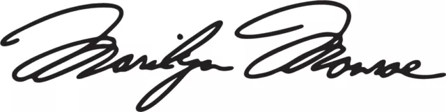 MARILYN MONROE SIGNATURE VINYL DECAL Sticker Autograph, car, wall 9x2 ...