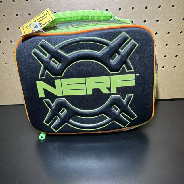 Caja de almuerzo aislada rectangular camuflaje Nerf Bullseye - NUEVA con etiquetas - FUNDA DE ACCESORIOS