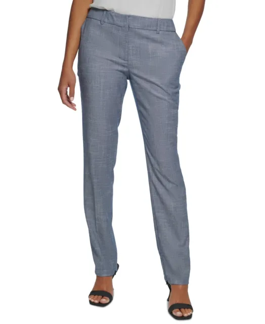 NWT Size 8 Calvin Klein Women's High-Line Zipper-Cuff Flare-Leg Pants