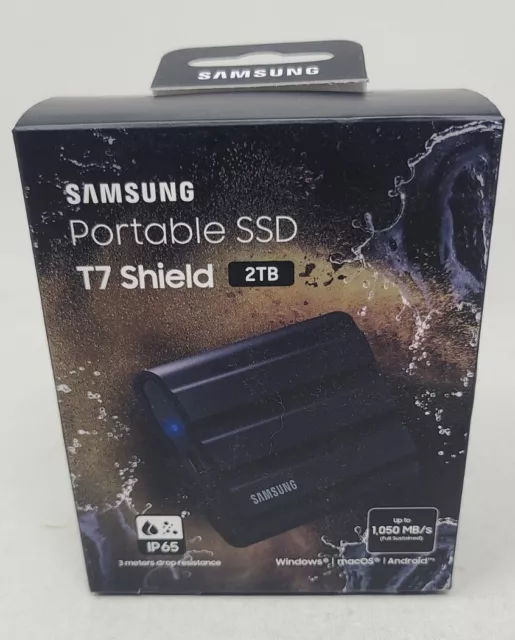 Samsung - T7 Shield 2TB External USB 3.2 Gen 2 Rugged SSD. New-Factory Sealed