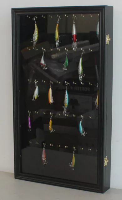 FISHING LURE DISPLAY Case Wall Cabinet with door, Lures NOT included.  $119.95 - PicClick