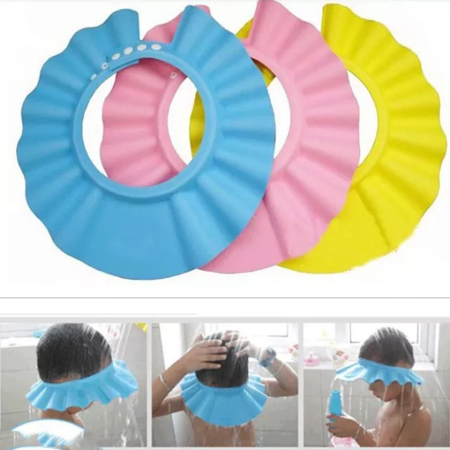 Bathroom Soft Shower Wash Hair Cover Head Cap Hat.for Child Toddler K~WR 2