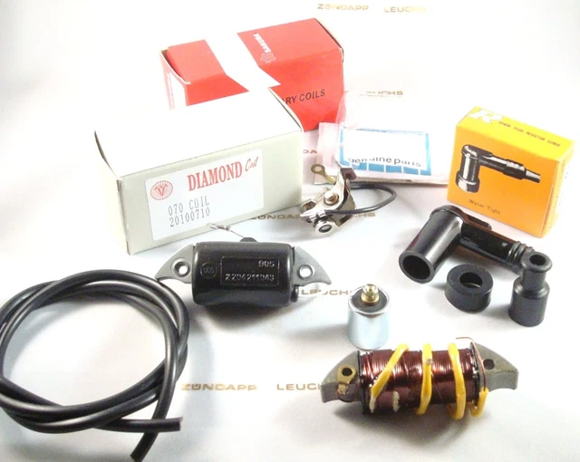 Zündapp 6V Zündung Reperaturset 6 teilig 54mm Anlage C 50 Super Typ 441