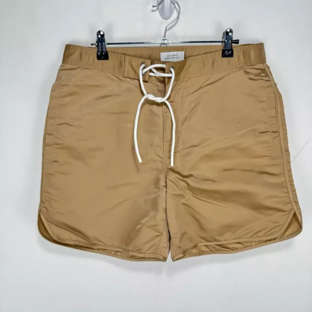 Saturdays NYC Swim Trunks Board Shorts Brown Tan Summer Beach Surf Size 31