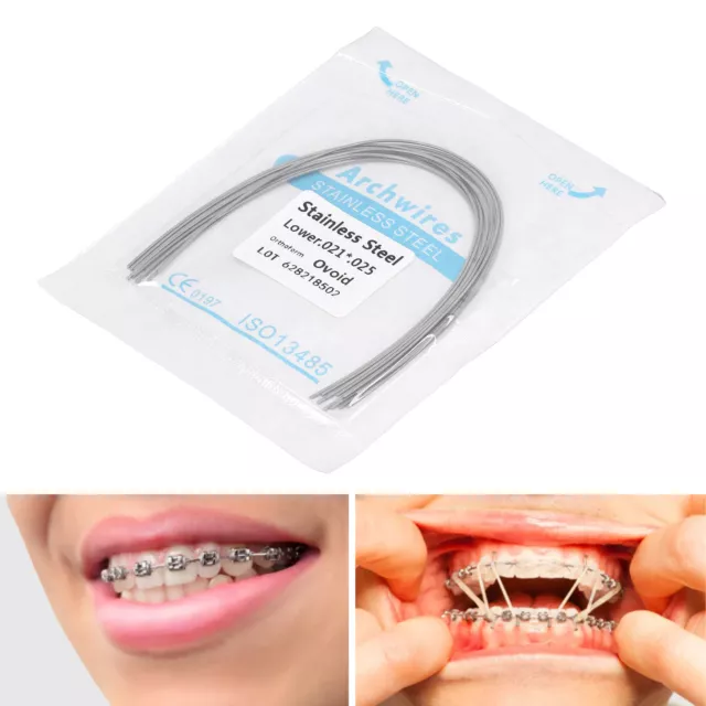 (Lower) 50pcs Dental Orthodontic Arch Wire Orthodontic Rectangular Arch Wire (U