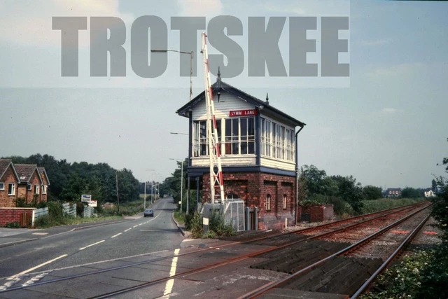 35mm Slide BR British Railways Scene View Lymm Lane Signal Box 1985 Original