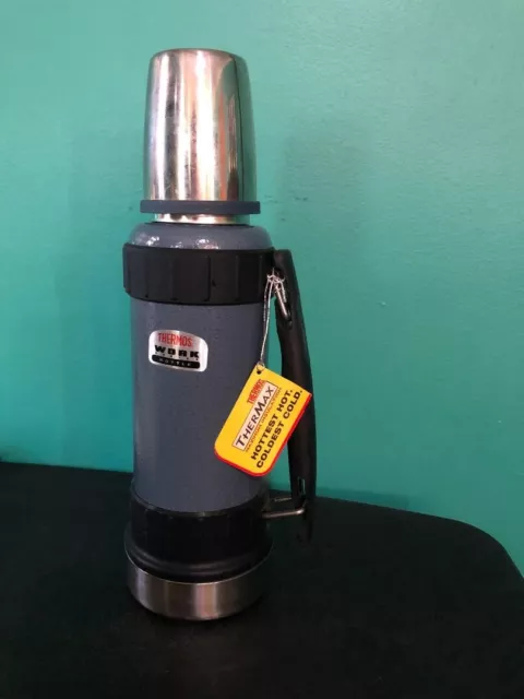 Thermos Work Series (NEW WITH TAG) Insulated Gun Metal Blue 40 OZ Thermax