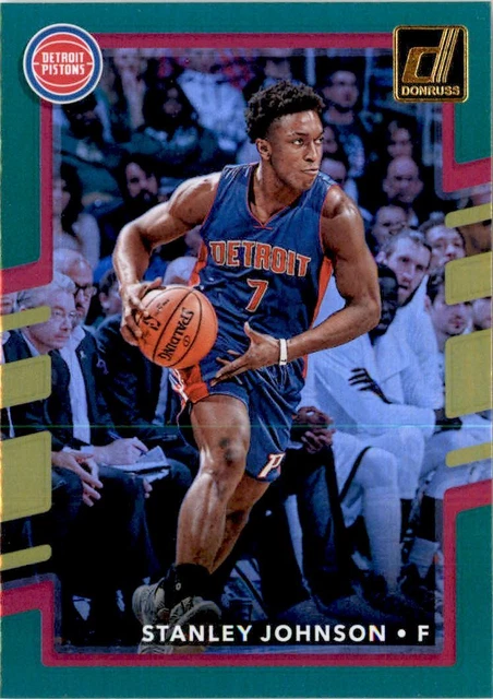 2017-18 Donruss Holo Laser Green and Yellow #45 Stanley Johnson