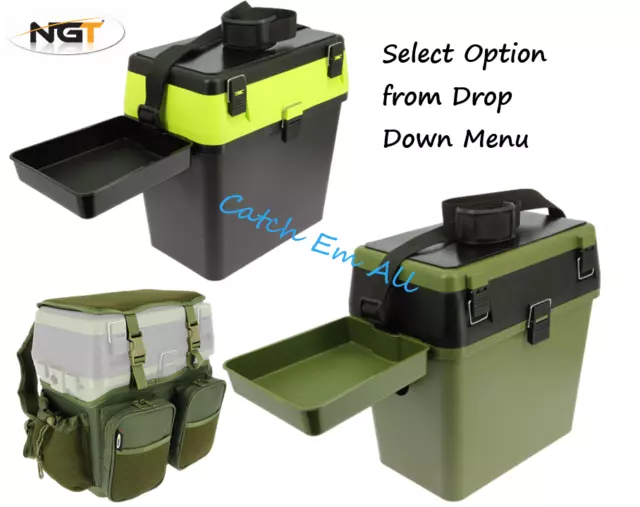 Fishing Seat Box & Rucksack Fly Sea Coarse Fishing Seat Back Pack Ruck Sack NGT