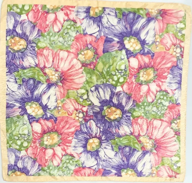 DANIEL LAURENT Foulard seta pesante jacquard SPLENDIDI FIORI ITALIAN SILK SCARF