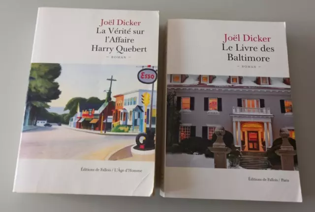 Lot de deux livres Joël DICKER Broché Grand format (N°3867)