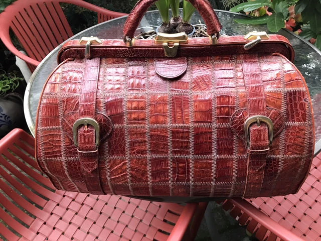 Arzt/Reisetasche, komplett Leder, kaum Gebrauchsspuren, Bordeau-Rot, Vintage