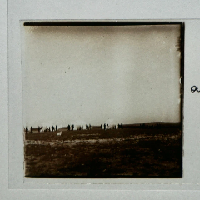 Photo Stereo Glass Plate 45X107 - Cannon Shooting - Army - Military - Circa 1900