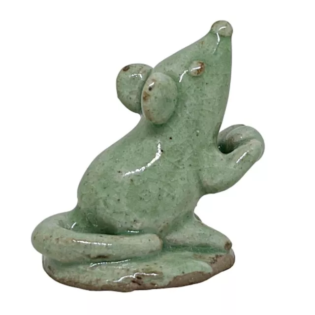 Mouse Mice Rat Lucky Ball Porcelain Green Jade Celadon Zodiac Animal Figurine Mouse Mice Rat Lucky Ball Porcelain Green Jade Celadon Zodiac Animal Figurine