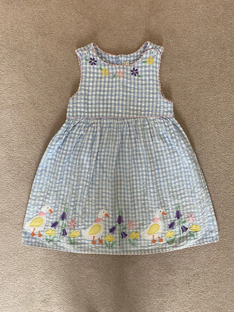 Abito floreale anatra Jojo Maman Bebe blu pallido 3-4 anni