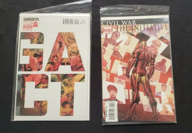 Misc Marvel 2Pc (Vf/Nm) 2Nd Printing Variants, Daredevil, Civil War 2007-12