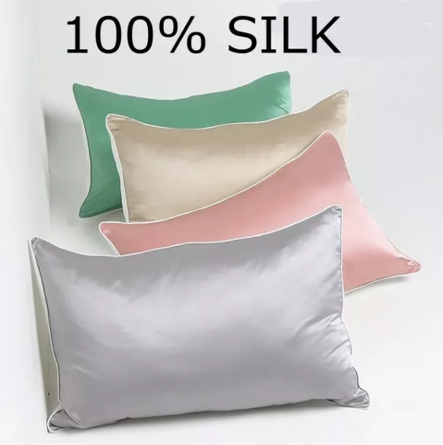 1pc 100% Mulberry Silk 19 Momme envelope pillowcase stand queen king multicolor