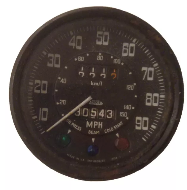 Land Rover Series 95 MPH British Jaeger Speedometer 30K Miles