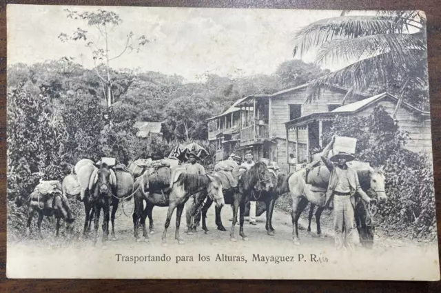 Puerto Rico, siglo 1900, tarjeta postal/postal Mayaguez, sin usar