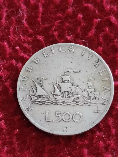 500 Lire 1959 Caravelle Argento Repubblica Italiana