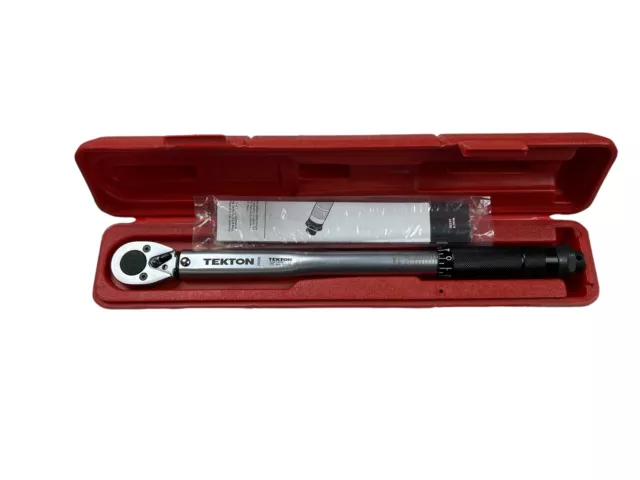 TEKTON 24330 3/8-Inch Drive Click Torque Wrench, 10-80 Feet Pound with Case
